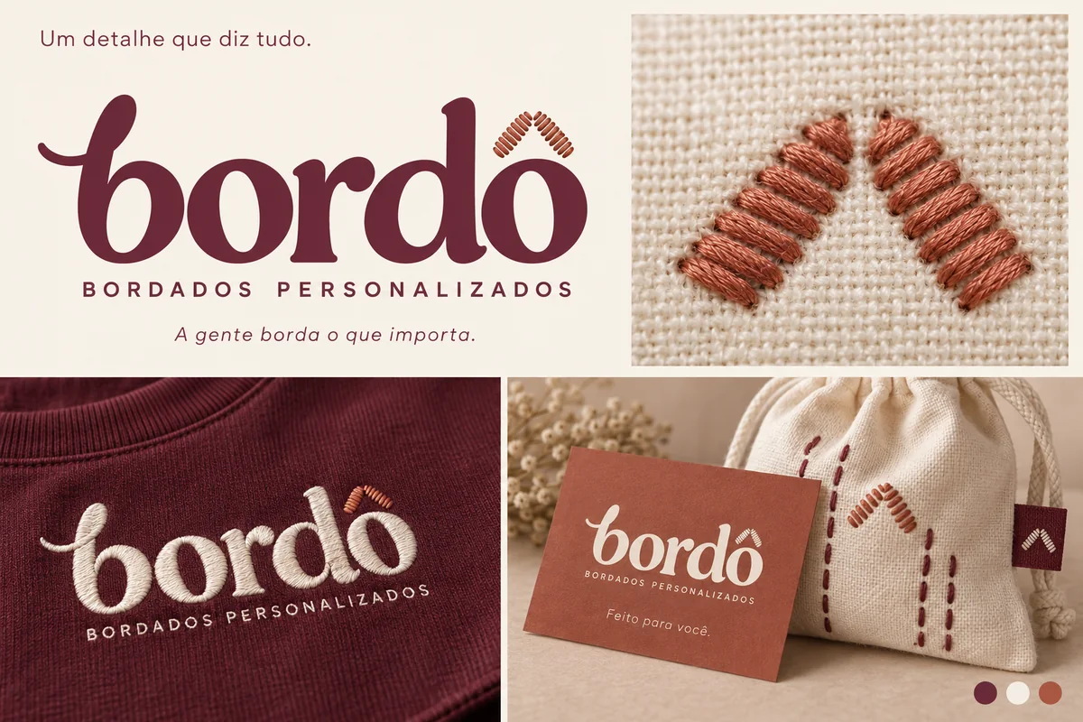 Detalhe de fios e bordado